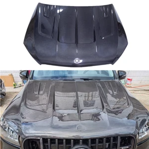 For Benz GLS63 AMG X167 2020-2025 Carbon Fiber Front Bonnet Hood Lid Cover Trims - Picture 1 of 13