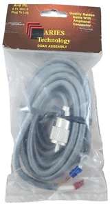Cable coaxial de radio CB Aries A-9PL Belden 9 pies mini 8 enchufes a orejetas - Imagen 1 de 7