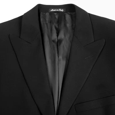 Chaqueta de cena VERSACE V2 40R negra con solapa de pico abrigo deportivo de colección años 90 ventilada Foto 1 de 4