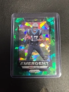 2024 Panini Prizm Xavier Legette Green Ice Emergent #15 Rookie - Bild 1 von 2