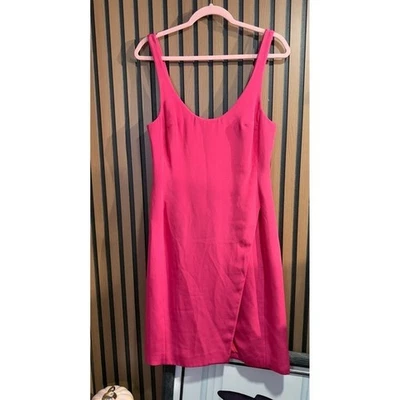 GIORGIO ARMANI 热粉色无袖礼服派对鸡尾酒迷你连衣裙 尺寸 42 — 第 1/4 张图片
