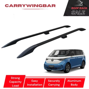 Roof Rack Side Rails for Volkswagen ID BUZZ LWB Model 2022-2026 L2 Black Alu 2Pc - Bild 1 von 13