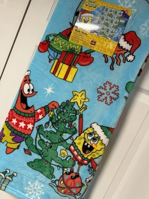 SpongeBob Squarepants Christmas Throw Blanket NWT - Image 1 of 4