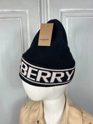 nwt burberry beanie black white novacheck - Image 1 of 4
