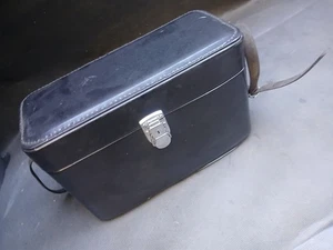 AS IS Canon Camera Carrying Case Hard Shell Storage Black Red Interior Vintage - Picture 1 of 23