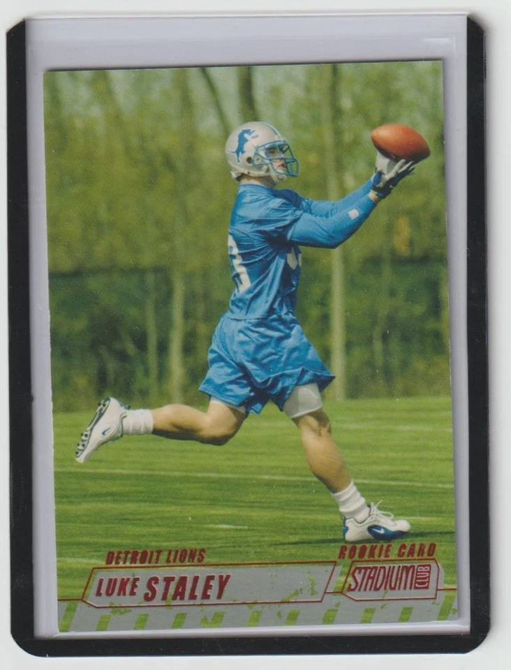 2002 Stadium Club Luke Staley Lions RC Super Bowl Predictor Red 29 Made - Image 1 of 1