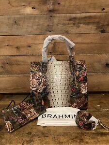Brahmin Caroline Acadia Ombre Melbourne Leather Satchel & Ady Wallet--NWT