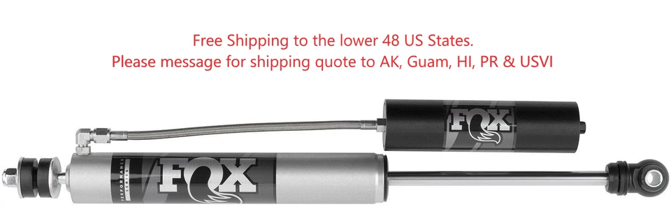 Fox 2.0 Performance R/R Front Shocks 07-18 Jeep Wrangler JK 2.5-4" Lift 98524039 - Image 1 of 4