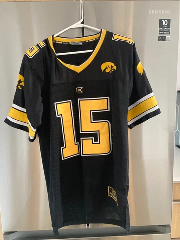 Iowa  University black sewn NCAA  Colosseum   Football jersey adult  Small Cover