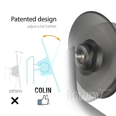 Espejo retrovisor de extremo de barra delgado negro redondo x1 COLINA 6mm atornillable para Yamaha YZF-R1 R6 GZ8 Foto 1 de 4