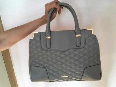 НОВЫЙ REBECCA MINKOFF СУМКА - СТЕГАНАЯ СУМКА СЕРЫЙ ДАМСКАЯ СУМКА - Изображение 1 из 4