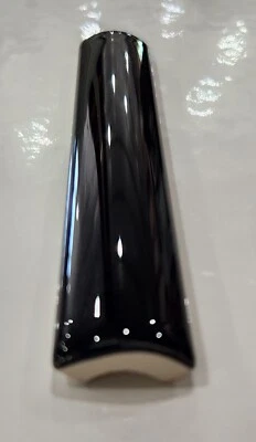 Glossy Black Quarter Round Ceramic Tile 1x6 Inch - Image 1 of 4