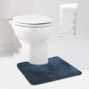 Walensee Bathroom Contour Rug 20x24 Navy Non Slip Bath Mat for Bathroom Water - Picture 1 of 9