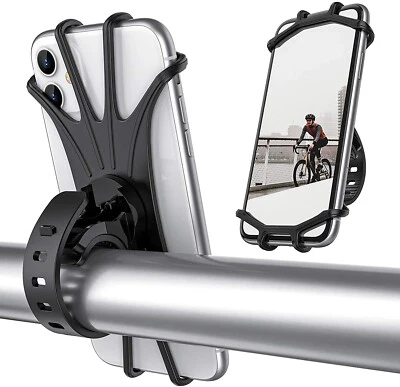 Handyhalterung Fahrrad Silikon Halterung Motorrad Handy Halter Lenker Smartphone - Bild 1 von 4