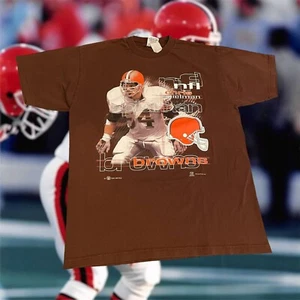 Vintage 1999 NFL Chris Spielman Cleveland Browns Super Bowl Football Tee - Picture 1 of 4
