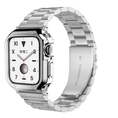 Correa de acero inoxidable para Apple Watch iWatch 8 7 6 5 4 3 2 SE 38/41/40/42/44/45 mm Foto 1 de 4