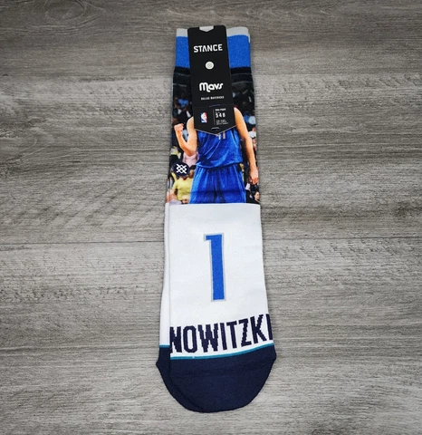 Stance Socks 548 Dallas Mavericks Dirk Nowitzki Basketball Mens Size M 6-8.5 Cover