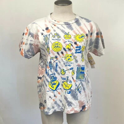 Obey Women's Box T-Shirt Thrash Live! Pink Agate Tie Dye SM NWT Shepard Fairey - Image 1 of 2