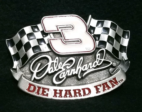 Dale Earnhardt Sr. #3 DIE HARD FAN Fine Pewter Belt Buckle 1997 #6203 NASCAR GAP Cover