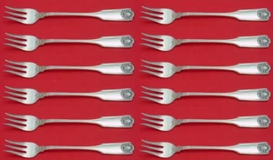 Fiddle Shell By Frank Smith Sterling Silver Cocktail Fork Set 12 pcs 5 1/2" - Picture 1 of 3