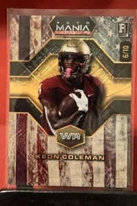 2024 Wild Card AutoMania American KEON COLEMAN #6/10 American Flag Florida State - Picture 1 of 3
