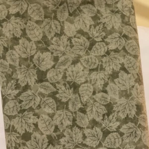 42” X 50” Muted Green Leaves Cotton Fabric - Picture 1 of 6