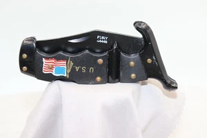 FURY 4446 Combination Blade, Lock-Back, American Flag Handle Pocket Knife - Picture 1 of 13