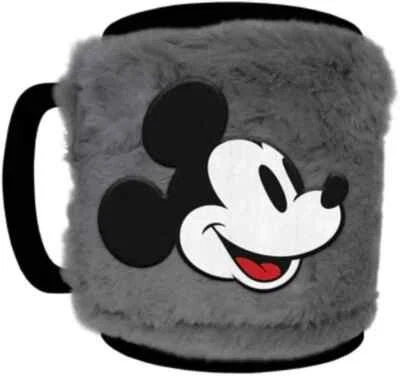 MICKEY MOUSE FUZZY MUG REMOVABLE COVER GIFT CUP - Image 1 of 4