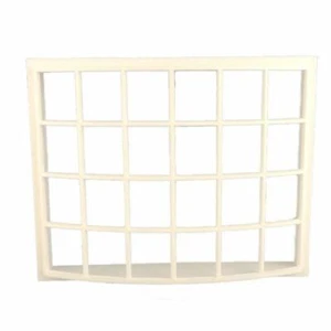 Dolls House White Plastic Georgian Bay Bow Window 24 Pane 1:12 DIY Builders - Picture 1 of 8