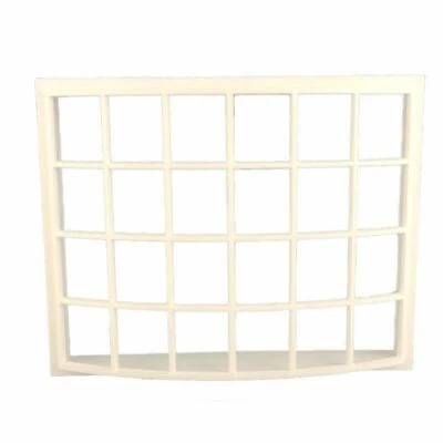 Dolls House White Plastic Georgian Bay Bow Window 24 Pane 1:12 DIY Builders - Image 1 of 4