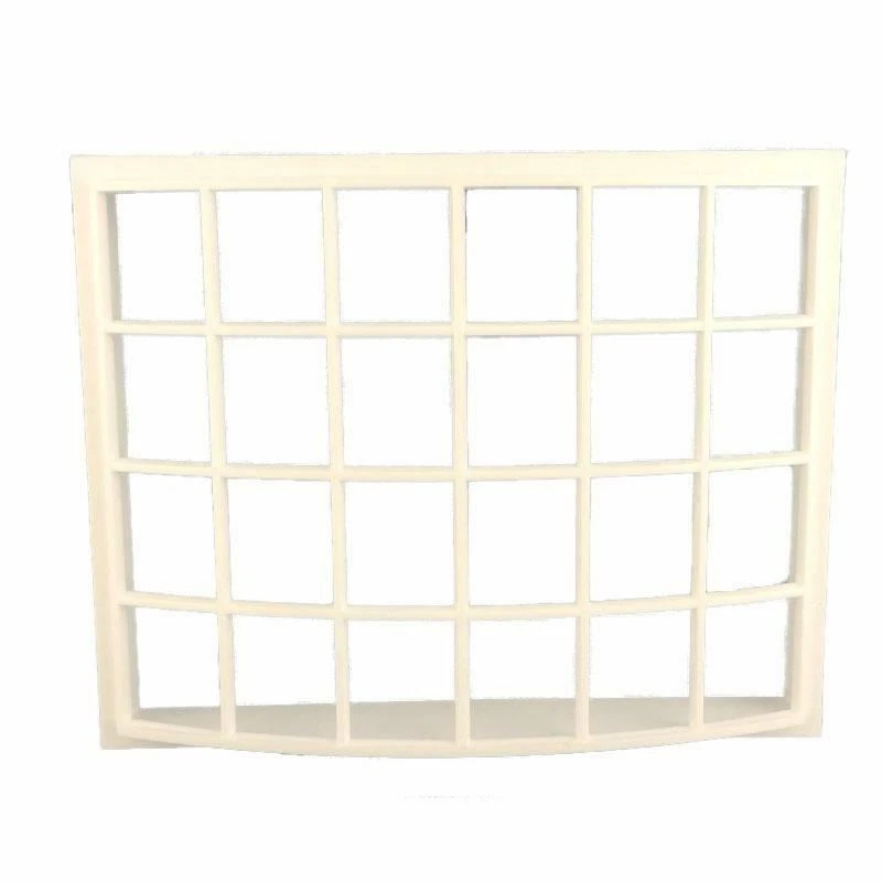 Dolls House White Plastic Georgian Bay Bow Window 24 Pane 1:12 DIY Builders - Image 1 of 4