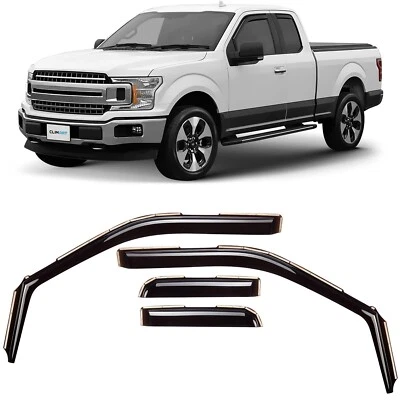 Parasoles de lluvia protectores de viento para Ford F-150 SuperCab 2015-2020 Foto 1 de 4