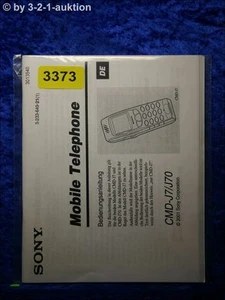 Sony Bedienungsanleitung CMD J7 /J70 Mobile Telephone (#3373) - Bild 1 von 1