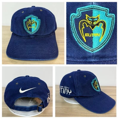 Rare VTG 1990s Tampa Bay Mutiny Blue Nike Embroidered Strapback Hat MLS Soccer - Image 1 of 4
