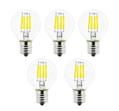 5-Pack S11 LED Bulbs E17 Intermediate Base Edison Globe Light Bulbs 40 Watt E... - Image 1 of 4