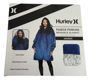 Poncho con cappuccio in pile foderato in sherpa Hurley - coperta indossabile, taglia unica - Foto 1 di 1