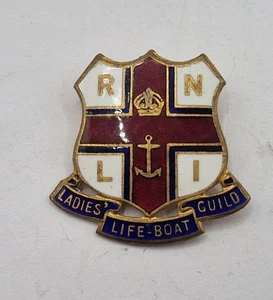 Original WW2 R.N.L.I Ladies Life Boat Club Enamel Pin Badge - Picture 1 of 6