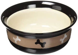 PetRageous Designs, City Pets 6" Pet Bowl, Bones - Picture 1 of 2