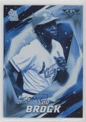 2017 Topps Fire Blue Chip Lou Brock #47 HOF - Image 1 of 2