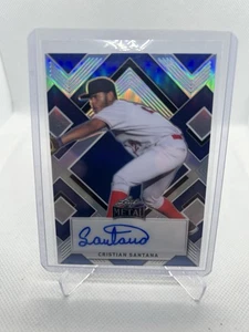 2023 leaf metal baseball - Christian Santana Rc BA-CS1 1/8 Blue  - Picture 1 of 2