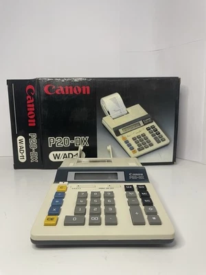 Vintage Canon Electric Calculator P20-DX Desktop with AD-11 Power Adapter - Image 1 of 4