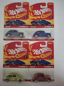 LOT [4] 2007 HOT WHEELS SERIES 3 CLASSICS FAT FENDERED 40; ALL 4 MAINLINE COLORS - Bild 1 von 10