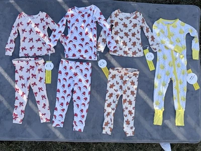 Vestiti Neonato: Lotto 8 Pezzi Bambina Natale 18-24 Mesi Pezzo Unico Body Pigiama - Immagine 1 di 4