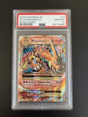 M CHARIZARD EX 2016 Pokémon #13/108 PSA 10 GEM MINT XY Evolutions Holo Card - Image 1 of 2