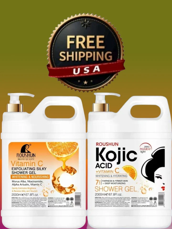 Vitamin C Exfoliating + Kojic Skin Whitening Body Wash, 4000ml [USA Stock 🇺🇸]  - Image 1 of 4