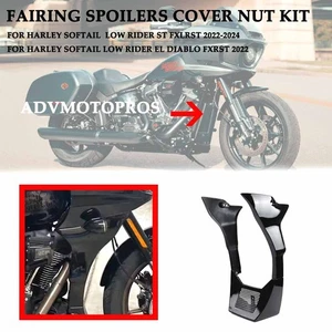 For Harley Softail Low Rider ST FXLRST Black Chin Decorative Fairing Spoiler Kit - Picture 1 of 12
