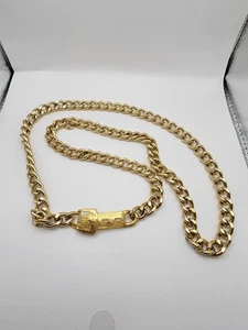 Women's Chain Belt Gold Small-Medium Metal 32" Length Belt Ladies Bohemian - Picture 1 of 2