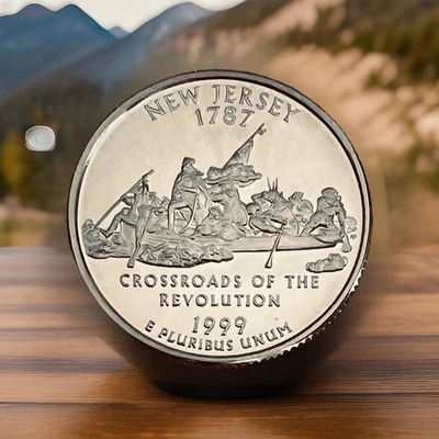 1999 S New Jersey State Quarter Gem PROOF Deep Cameo CN-Clad Coin - Image 1 of 2