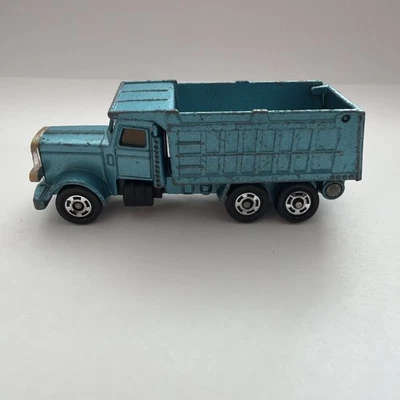 Tomica 1978 American Truck (Big Rig Dump) teal #63 S1/98 diecast Japan - Image 1 of 4