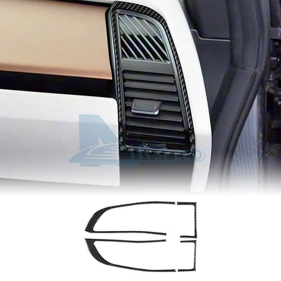 Dashboard Side Air Vent Outlet Stickers Black Carbon Fiber For BMW i3 2013-2022 - image 1 of 4